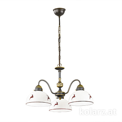 люстра с тремя плафонами