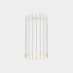 00-6666-14-27 Leds C4 Candle подвесная система освещения с восемнадцатью плафонами