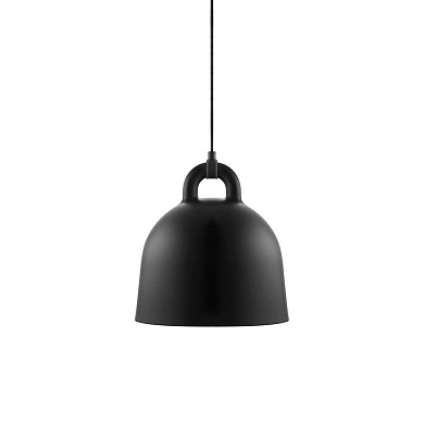 подвесной светильник колоколообразной формы черного цвета Ø350 мм