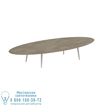 ВЫСОКИЙ СТОЛ STYLETTO LOUNGE 320X140CM АЛЮМИНИЕВЫЕ НОЖКИ БЕЛАЯ КЕРАМИЧЕСКАЯ СТОЛ TERRA SABBIA Royal Botania