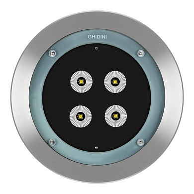 Грунтовый светильник MegaTatto 370 Outer S Steel Ring Ghidini GH1721