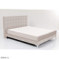 86089 Кровать с пружинным матрасом Benito Star Cream 180x200см Kare Design