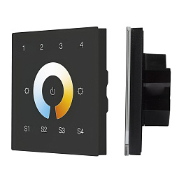 037197 Arlight INTELLIGENT  Сенсорная панель DALI-901-11-4G-4SC-MIX-DT8-IN Black