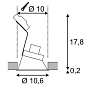 113151 SLV HORN-A светильник встраиваемый IP21 50W, белый