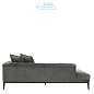 111398 Lounge Sofa Cesare left granite grey Eichholtz