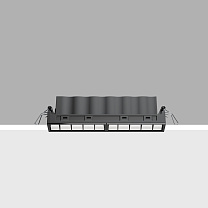Laser Blade XS Recessed Minimal section 10 LEDs - integrated DALI - Wall Washer Longitudinal Glare Control 19.2W 496lm - 2700K - CRI 90 - DALI-2 - Colour: Black