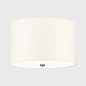 Потолочный светильник Fletcher Flush Elstead DL-FLETCHER14-3LT-IV-PC полированный хром и абажур цвета слоновой кости — фото 1