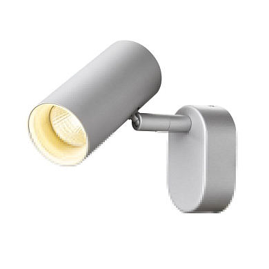 потолочный одноламповый спот серебристого цвета