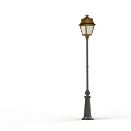 102127070 Roger Pradier Avenue 2 уличный фонарный столб с прозрачным плафоном и декоративной опорой
