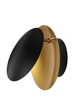Sandy Black & Gold Aluminium LED 7 Watt 220-240 Volt 101Lm 3000K IP20 D: 20 W: 11 H: 20 cm