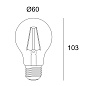LED FILAMENT A60 E27 6W 2200K - MIST Delta Light LAG — фото 1