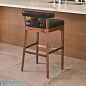 Moderno Bar Stool-Black Marble Leather Global Views стул