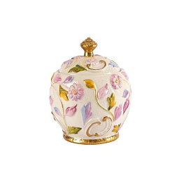 0004640-354 Villari Taormina чаша для сахара с крышкой и золотыми элементами