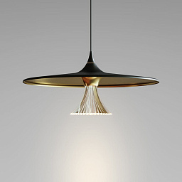 1846030A Artemide Ipno подвесной светильник с дисковым металлическим абажуром и акцентным светом вниз