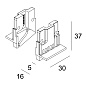 DTC-LEDLINE END CAP SET B черный Delta Light ILP — фото 1