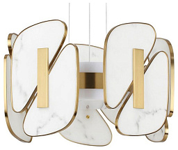 6638/45L Odeon Light Chiara подвесной светильник с овальными рамками и элементами бронзы