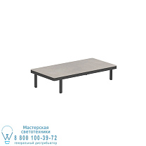 СТОЛ ALURA LOUNGE 160 LTH 160X80X34CM ЧЕРНАЯ КЕРАМИЧЕСКАЯ СТОЛЕШНИЦА CEMENTO LUMINOSO Royal Botania