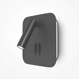C175-WL-01-6W-B Maytoni Ios настенный светильник черный с направленным прожектором