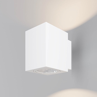 Уличный настенный светильник Maytoni Block 10W 800лм Белый O507WL-L10W3K