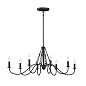 Freesia 8 Light Oval Chandelier Textured Black люстра 52457BKT Kichler — фото 7