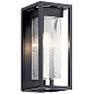 Mercer 16" 1 Light Wall Light Clear Seeded Glass Black уличный настенный светильник 59061BSL Kichler — фото 4