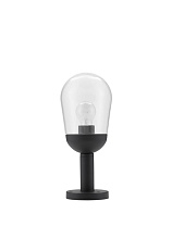 Dark Gray Aluminum & Clear Glass LED E27 1x12 Watt 220-240 Volt Bulb Excluded IP54 D: 15 H: 37 cm