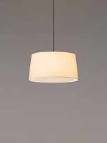 GT6: LAMPSHADE: WHITE LINEN. CABLE: BLACK, METALLIC SISISÍ C
