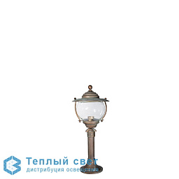 2055 Moretti Luce Betulle садовый фонарь на опоре с круглым плафоном и декоративной верхушкой