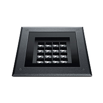 Megazip квадратный Comfort черный 3000 K 33.1 Вт