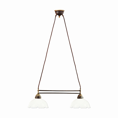 Kolarz NONNA 731.82.73 люстра состаренная латунь длина 64cm высота 21cm мин. высота 31cm макс. высота 100cm 2 лампы e27