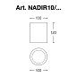 Потолочный спот Nadir Aldo Bernardi, круглый Ø10 см, LED 3,6 Вт, гипс, гипс белый NADIR10/G — фото 1