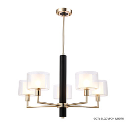 MAESTRO SP-PL5 GOLD Crystal Lux MAESTRO люстра на пять плафонов с золотистой арматурой и черной колонной