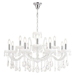 BLANCA re SP12 Crystal Lux Blanca люстра с множеством хрустальных рожков и декоративными подвесками