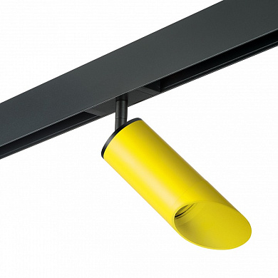 трековый светильник цилиндрический жёлтый